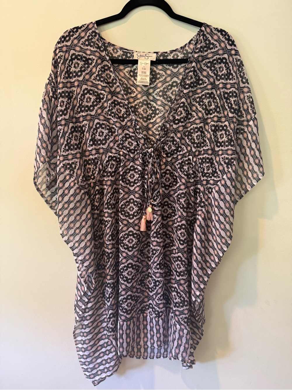 Jessica Simpson Blue and Pink Beach Cover Up